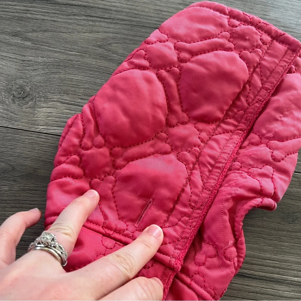Martha Stewart Pets Quilted Pink Dog Jacket Fleece Lined Size Small